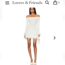 Lovers and friends Ellerie feather dress