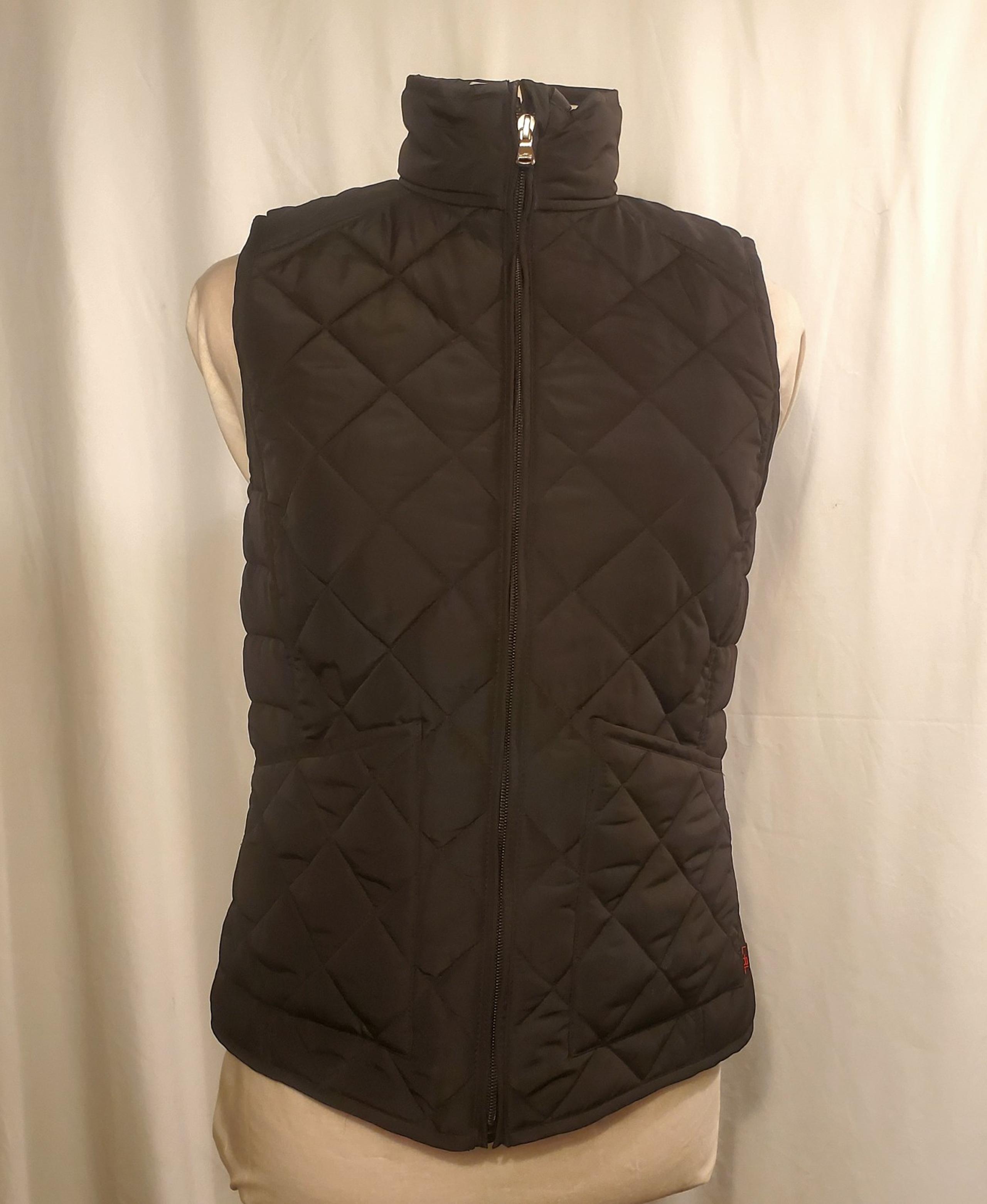 Quilted Vest Ralph Lauren Black Red Women's size S