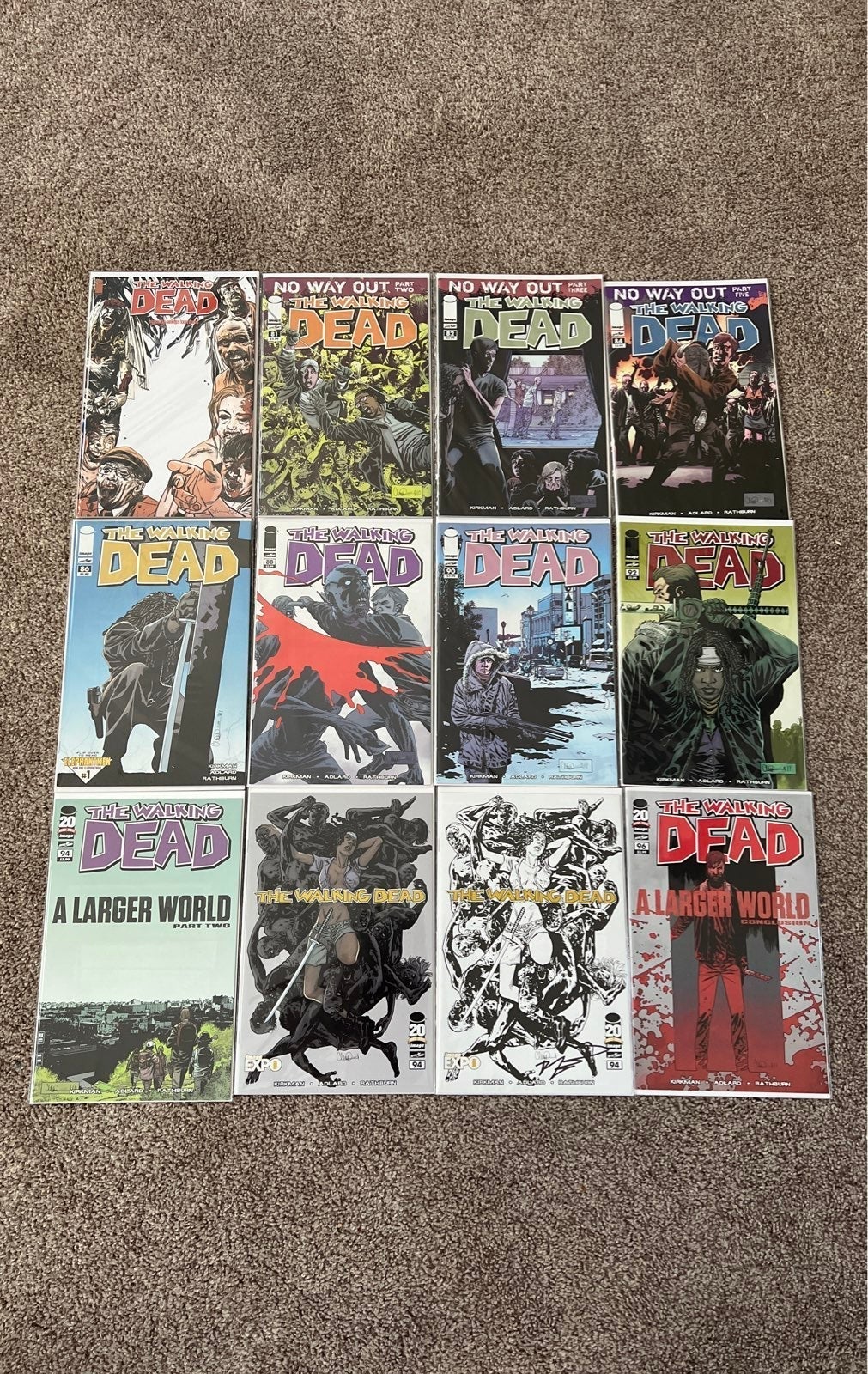 Walking Dead lot Issues #75 variant, #81, #82, #84, #86, #88, #90, #92, #94