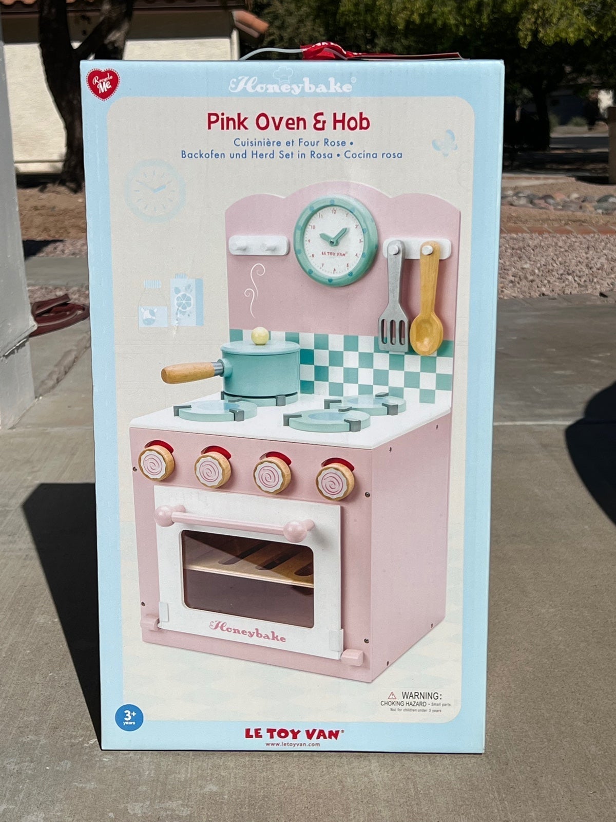 Le Toy Van - Wooden Honeybake Oven & Hob Pink Set Pretend Kitchen