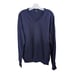 J Crew Sweater Men Size XL Cotton Cashmere Blend Navy Blue LS V-neck Classic