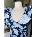 U2 Gretchen Scott Blue Floral Sleeveless Jersey Fling Fantasy Dress Womens XS NW