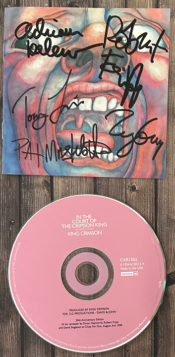 King Crimson In the Court of CD Signed Robert Fripp Autographed