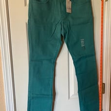RARE Anchor Blue Skinny Jeans 31x32 Men's (dark Teal/Green) NWT 34.95