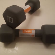 2-10 pound dumbbells