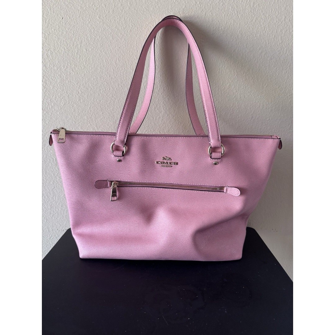 Coach crossgrain leather tote pink Authentic
