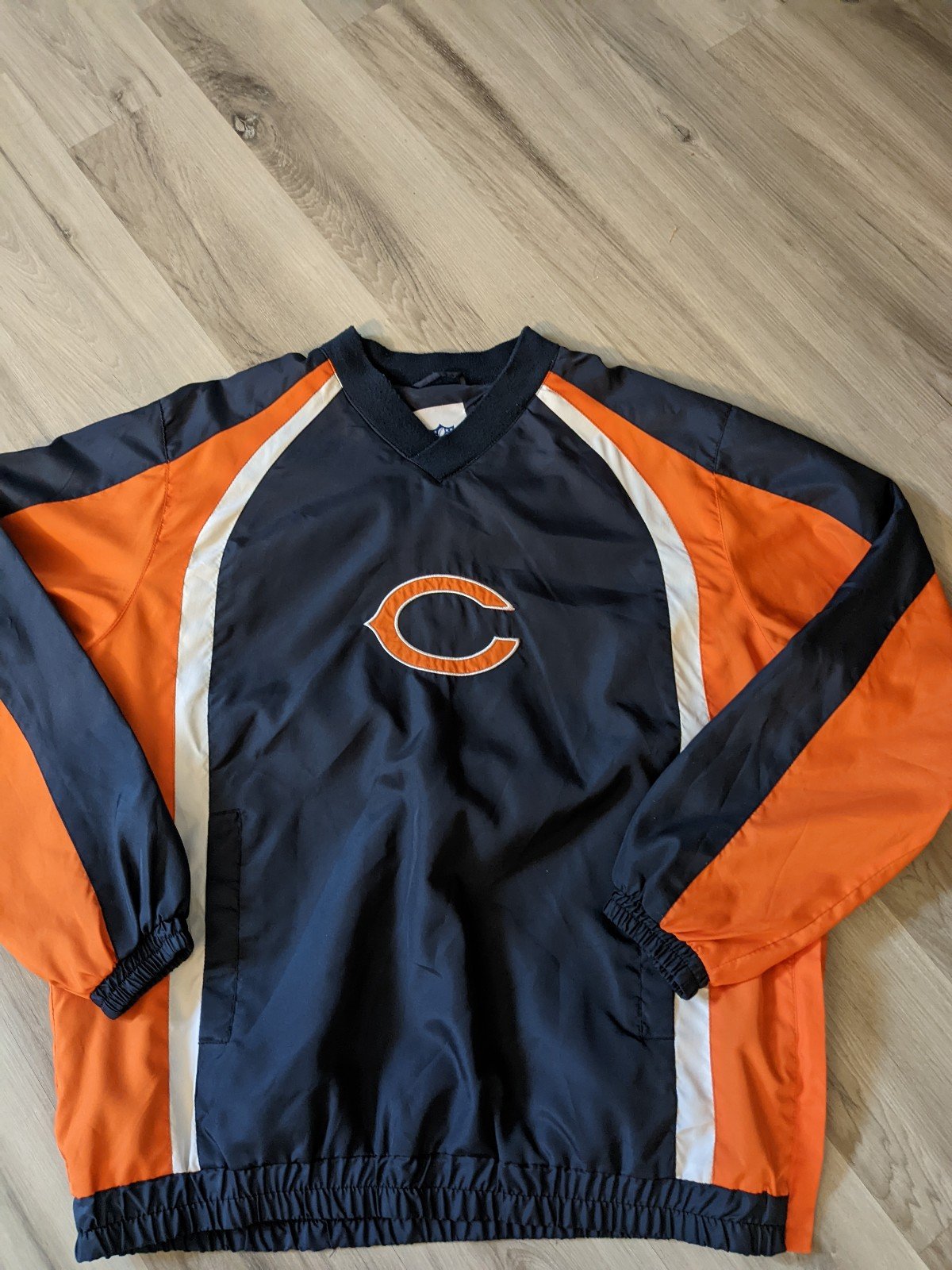 Vtg Chicago Bears NFL Windbreaker Pullover size L