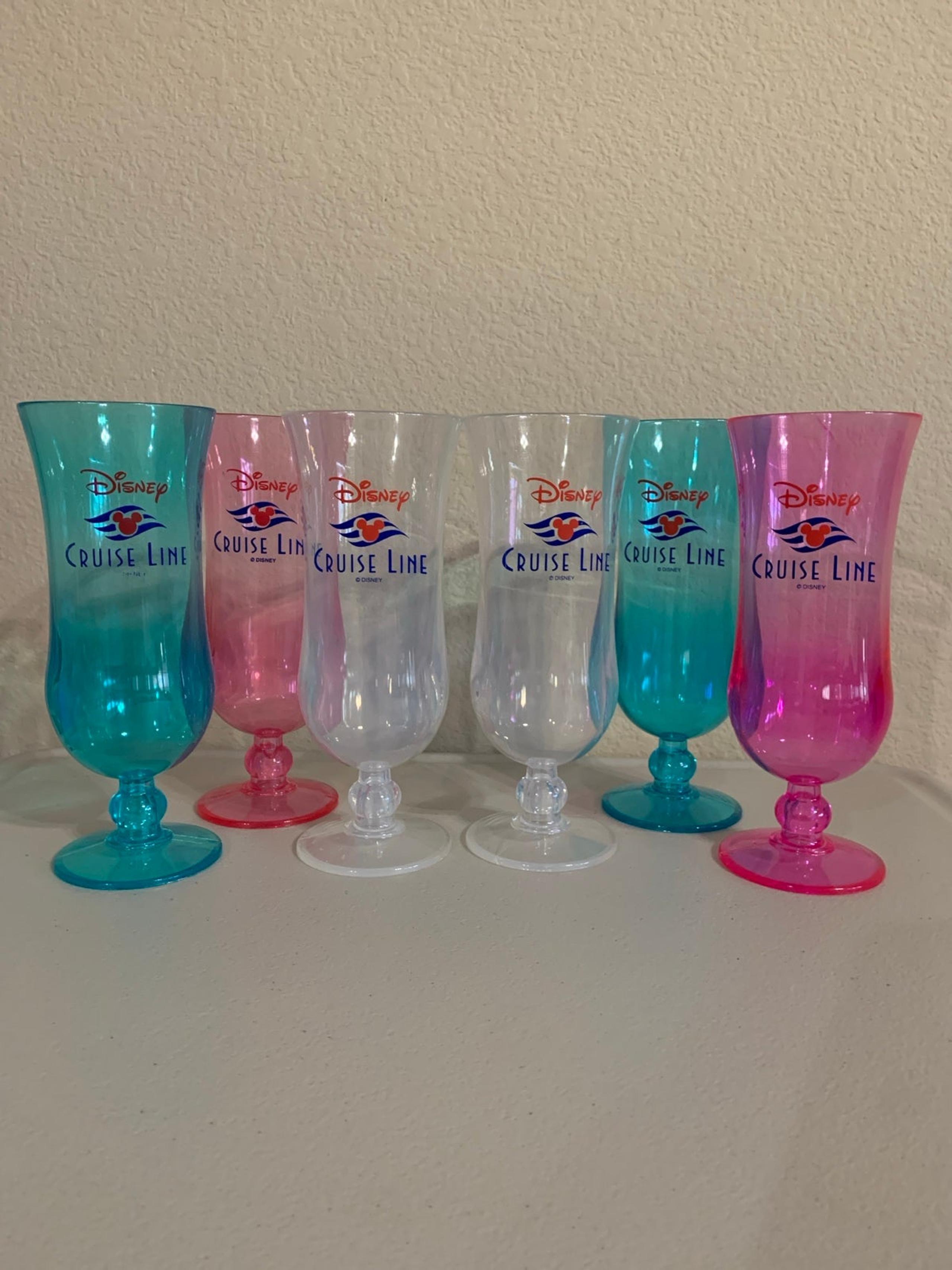 DISNEY CRUISE LINE Hurricane Glasses Drink of the Day - Set of 6