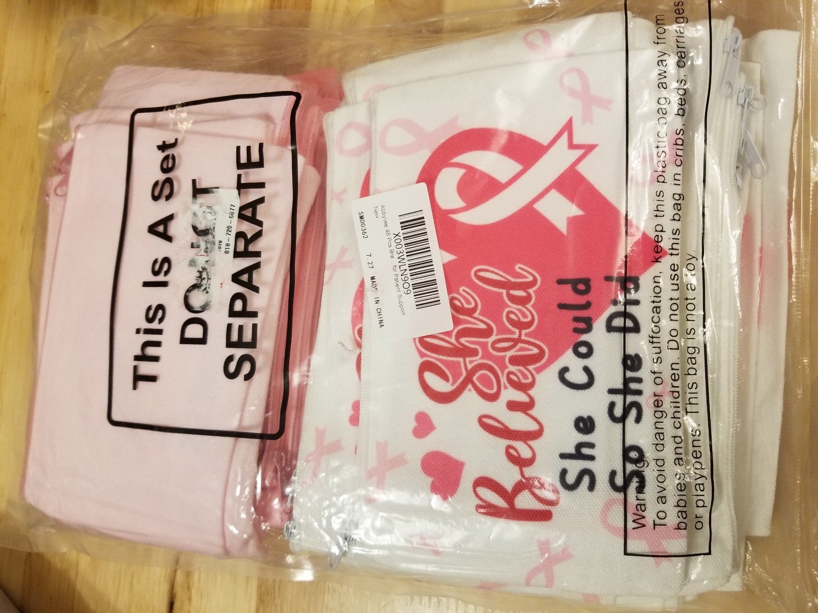 Pink cancer awareness essential/make up bags