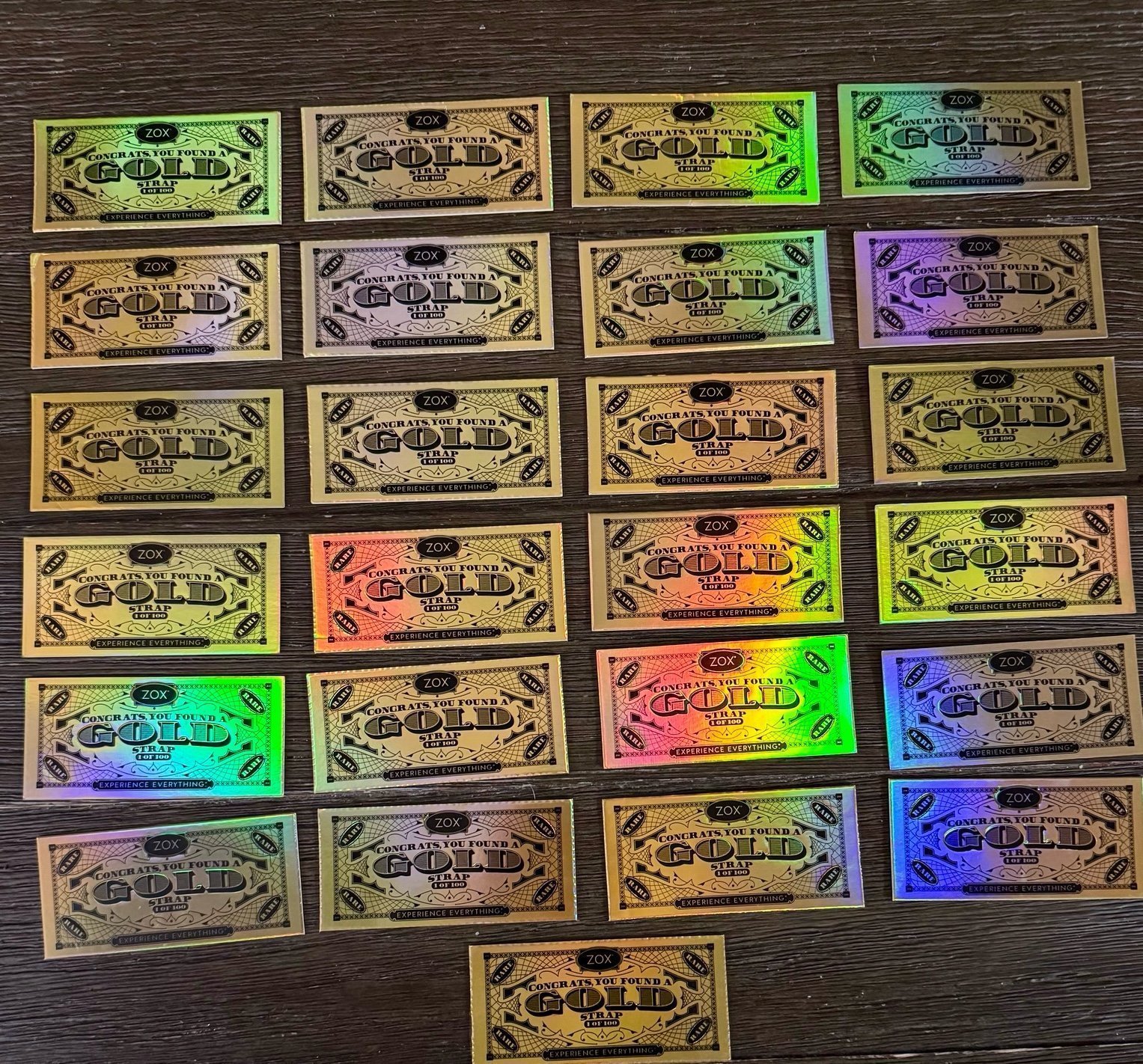 ZOX GOLD Cards- 10