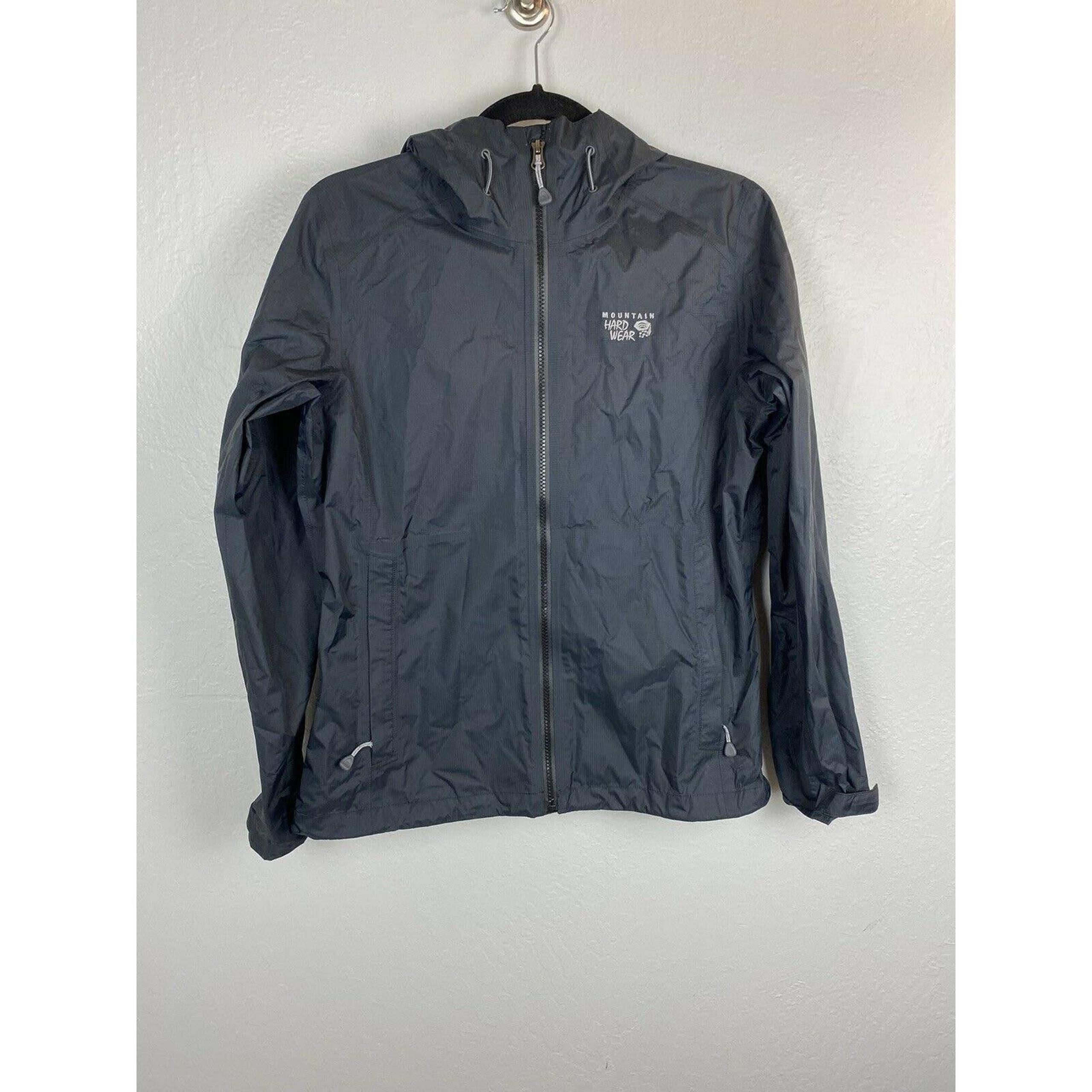 Mountain Hardwear Dry.Q Rain Jacket Hooded Black Full Zip Women’s Small