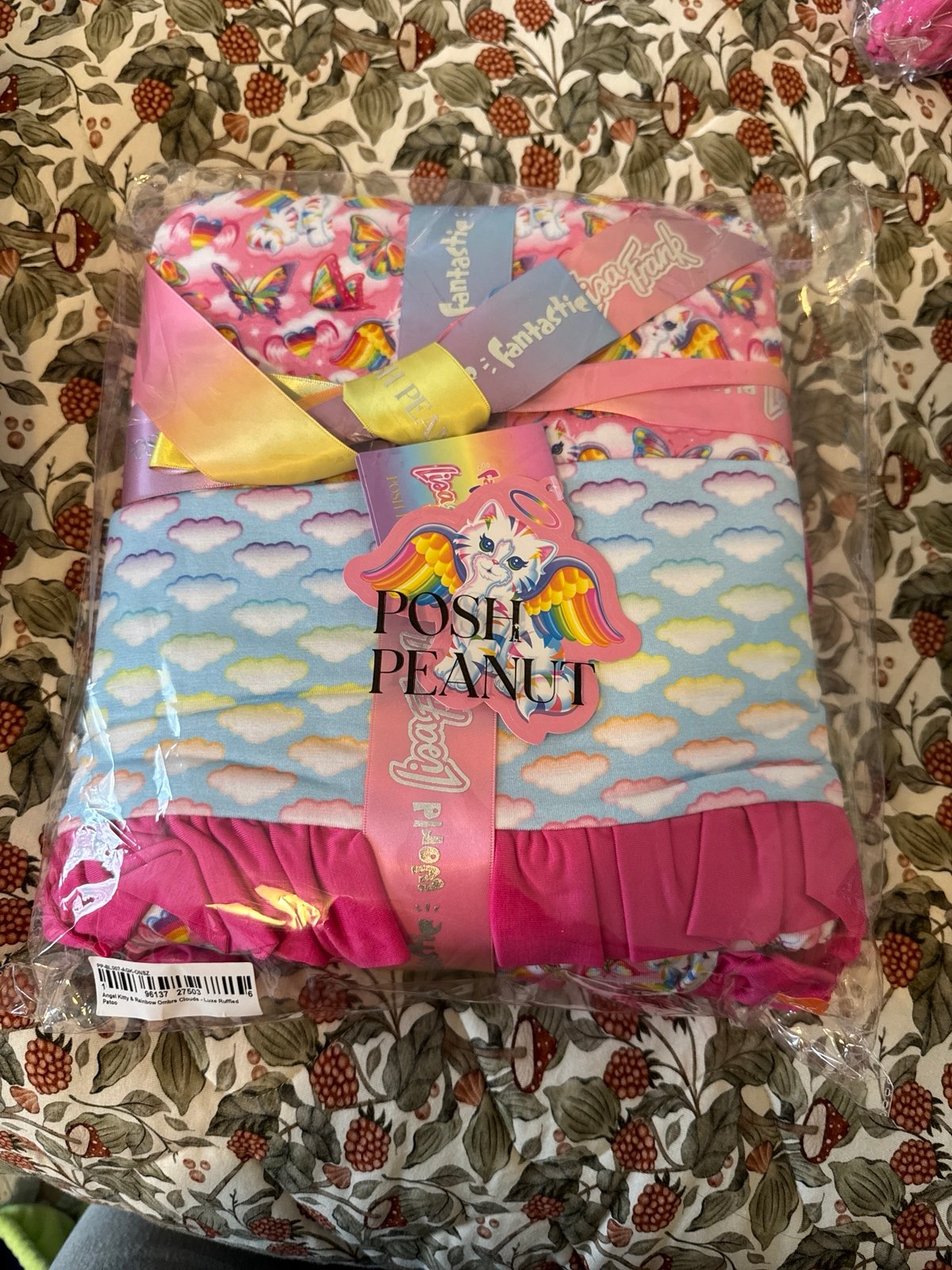 Posh Peanut Angel Kitty & Rainbow Ombré Clouds Luxe Ruffled Patoo NIB
