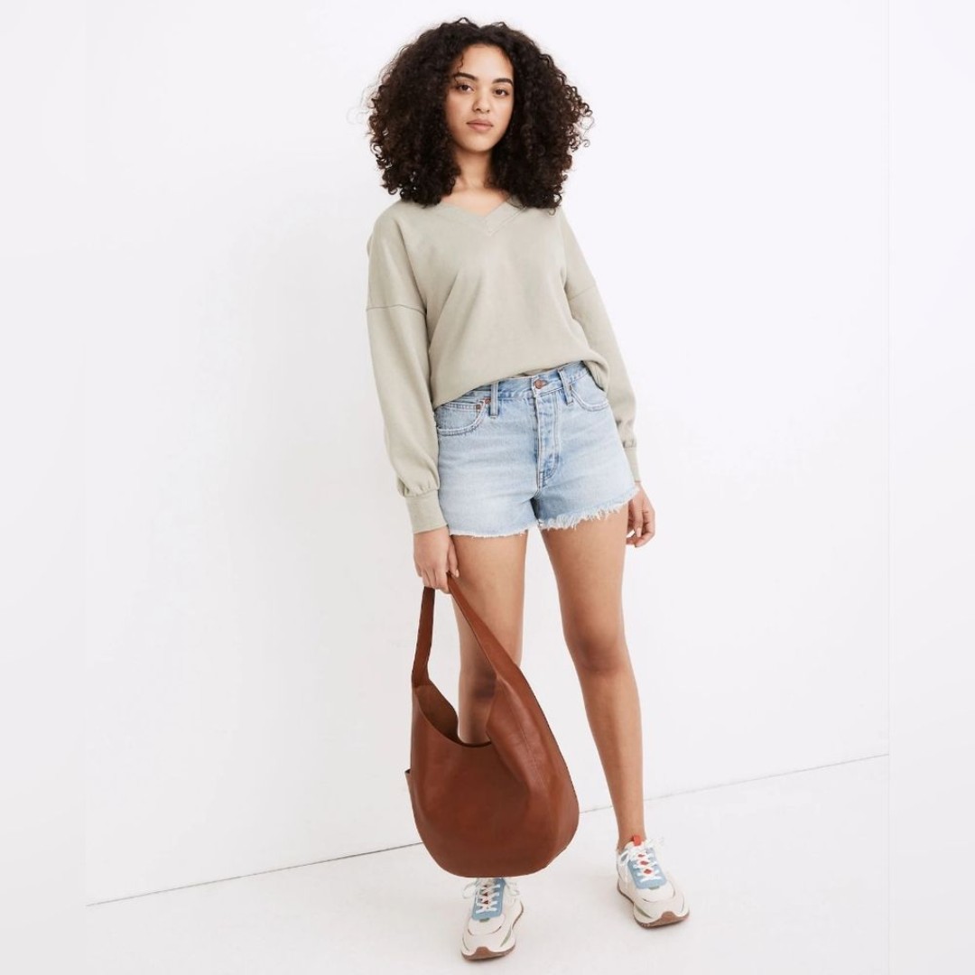 Madewell Curvy Relaxed Denim Jean Shorts in Cedarcroft Wash Size 31