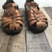 Mephisto Men’s 11 EU 45 Sam Fisherman Sandals Brown Crumpled Leather Shoes 319