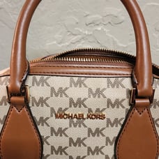 Michael Kors Coated Canvas Leather Duffle