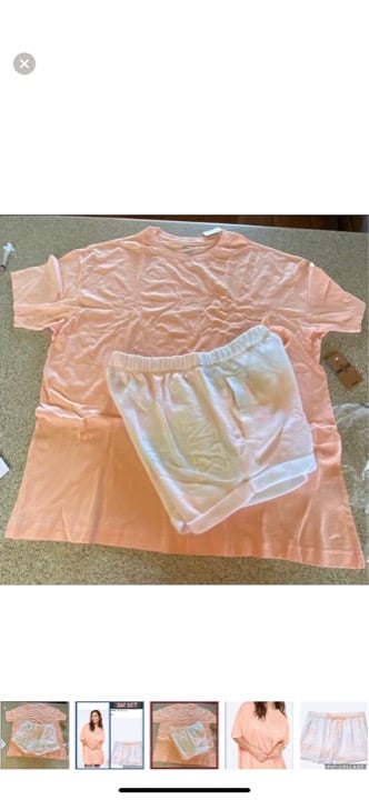 PINK Everyday Lounge Boyfriend Shorts SHORT SLEEVE TEE SM RARE