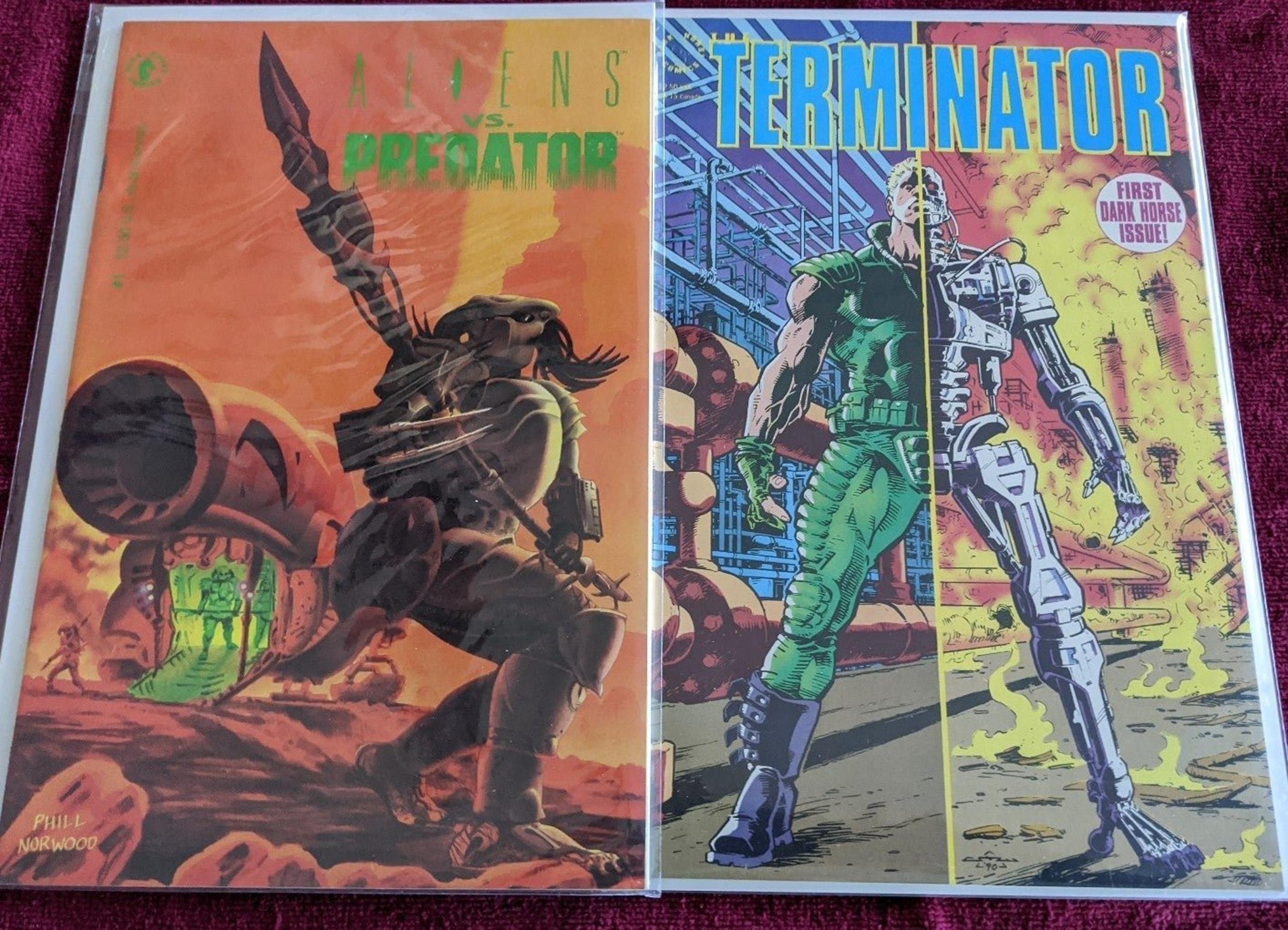 Terminator #1 and Aliens vs Predator #1 NM