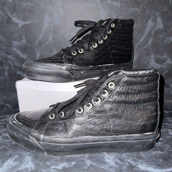 Vans Sk8-Hi LX Jim Goldberg Raised by Wolves Black Leather Mens 8 Womens 9.5
