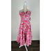 Hyacinth House Fuschia Brushstrokes Aurora Halter Neck Midi Dress Womens Large