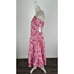 Hyacinth House Fuschia Brushstrokes Aurora Halter Neck Midi Dress Womens Large