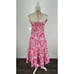 Hyacinth House Fuschia Brushstrokes Aurora Halter Neck Midi Dress Womens Large