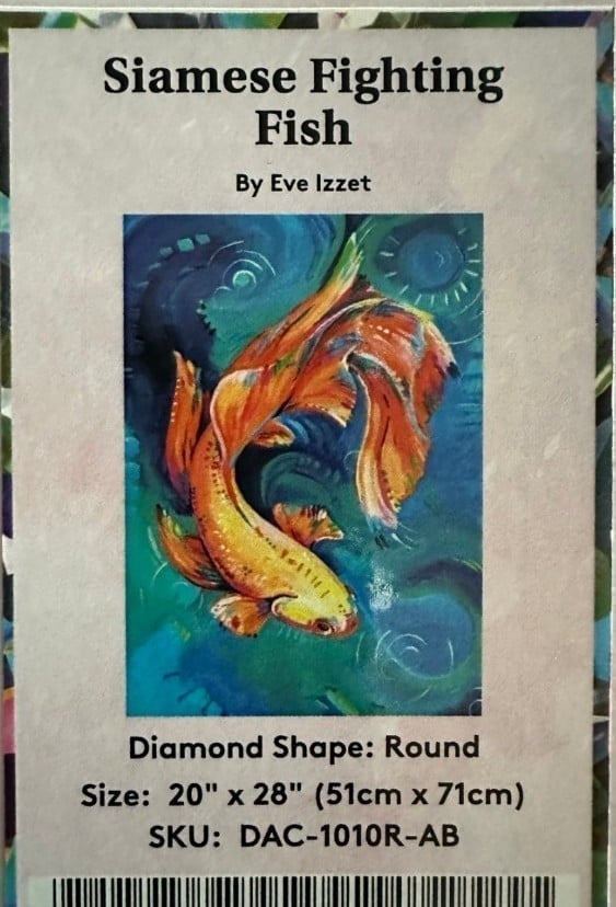 Diamond art club painting- SIAMESE FIGHTING FISH- Archived