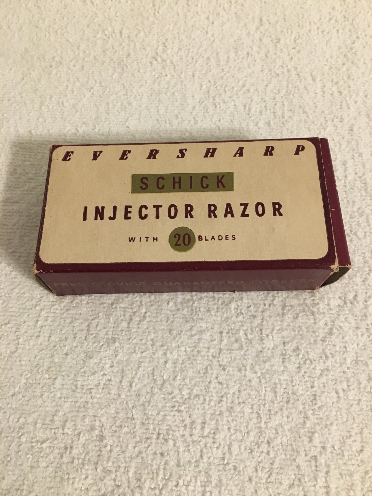 Vintage Schick Eversharp Injector Razor With Blades Box & RARE Paperwork
