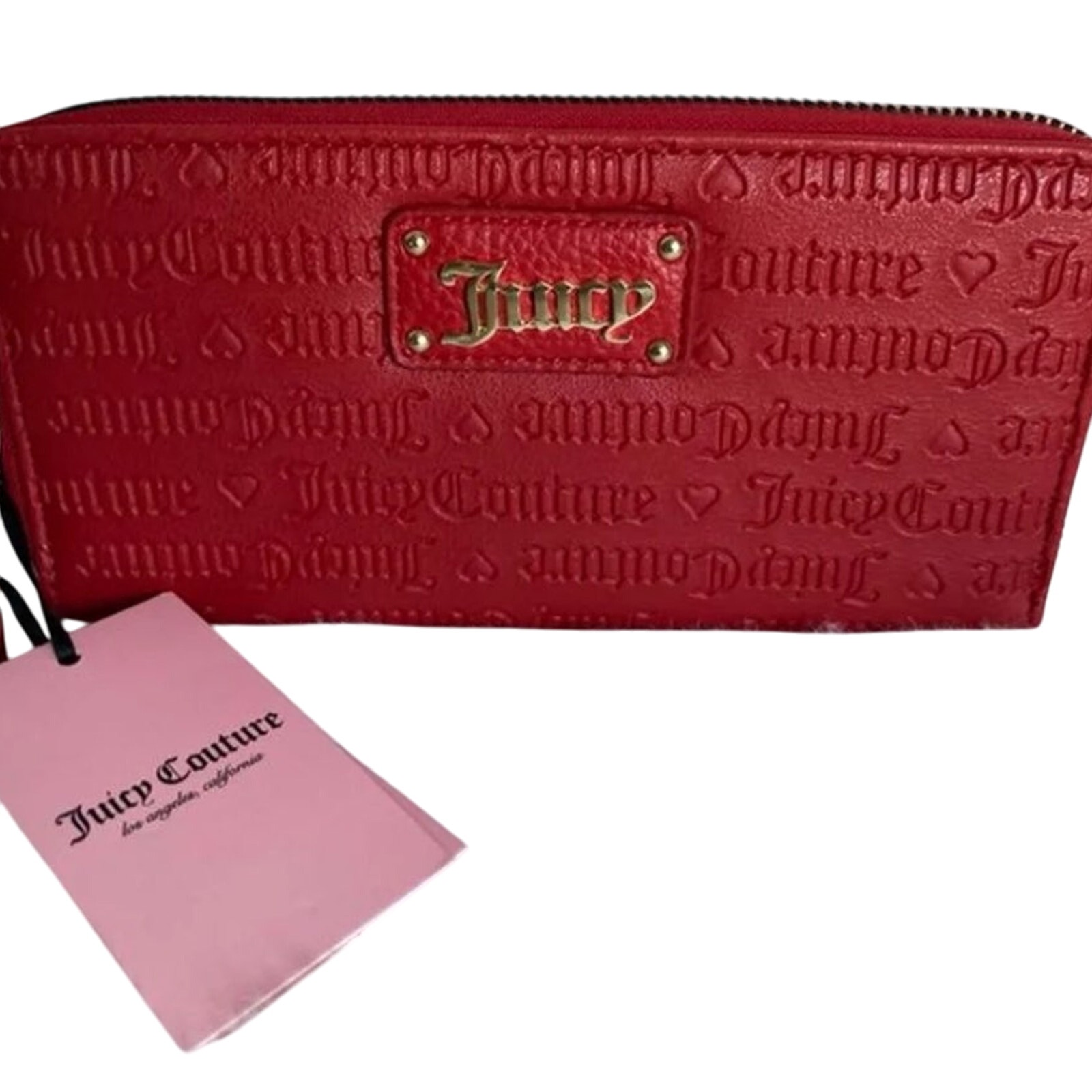 Brand New Juicy Couture Wallet Zip Around Hearts and More Red