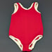 Vintage Girl's CHILD SWIMSUIT Bathing Suit Red White CARTER'S 2T 1970's Kids