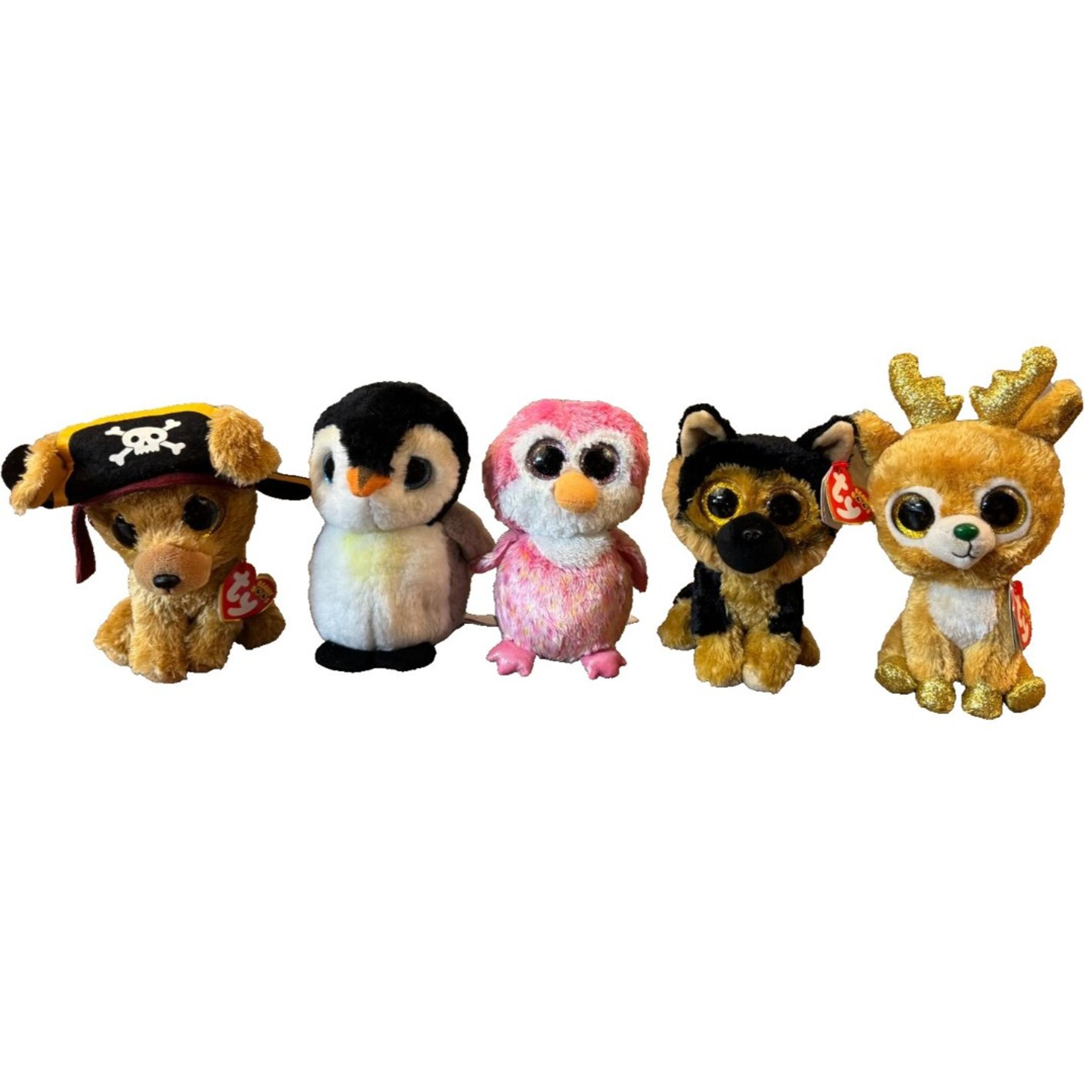 Ty Beanie Boos Plush Lot Stuffed Animals Small 6 Inch Mixed Bundle Penguin Dogs