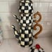 Vintage Mackenzie Childs Courtly Check Enamelware Stackable Set **READ DESCRIP**