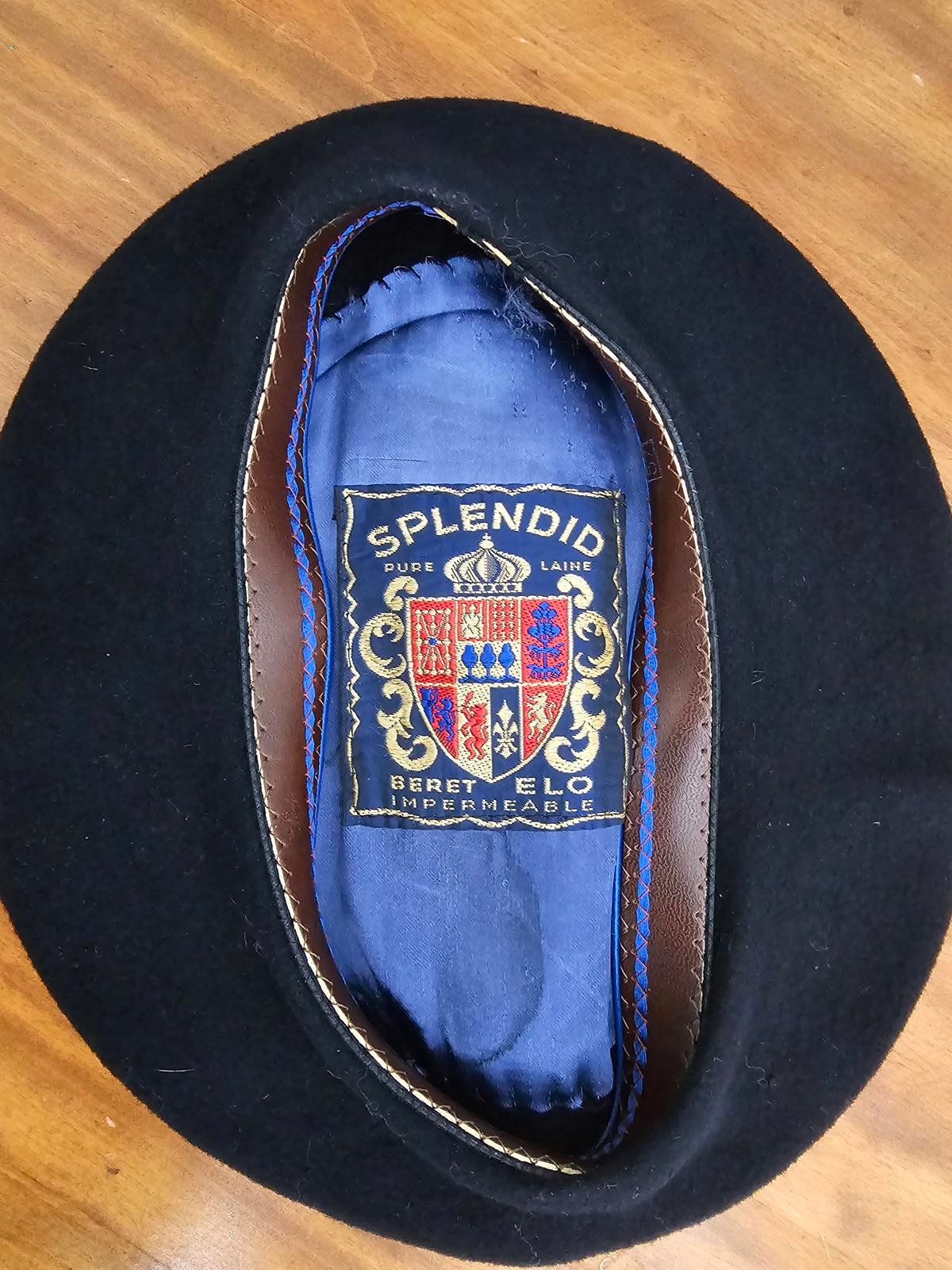 Laulhere French Beret Black Mens 100% Wool Splendid