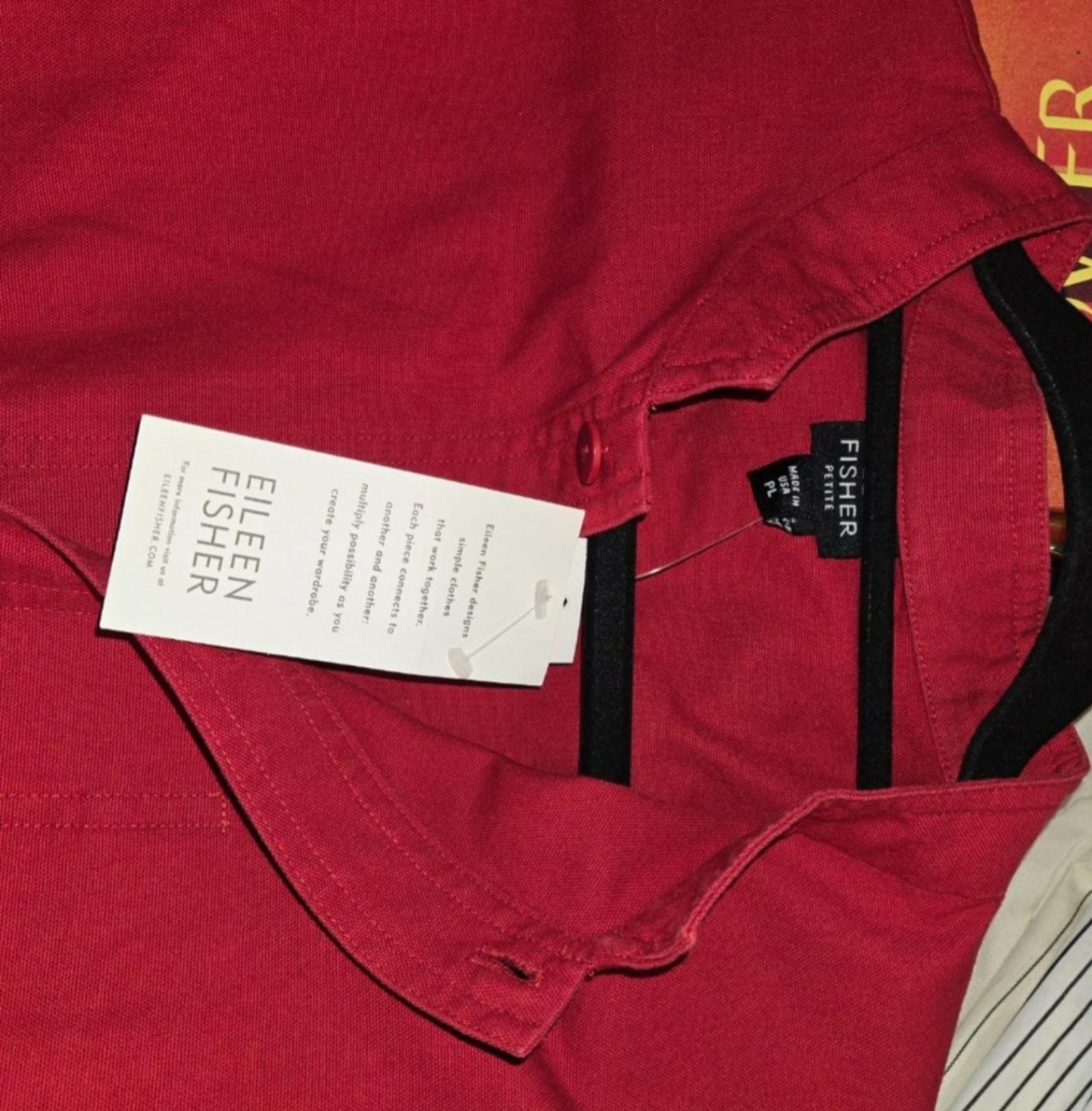 Eileen Fisher 2 PIECE SET Womens 12P Brick Red Jacket & Pant Corporate Office