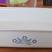 Vintage pyrex blue flowers corningware