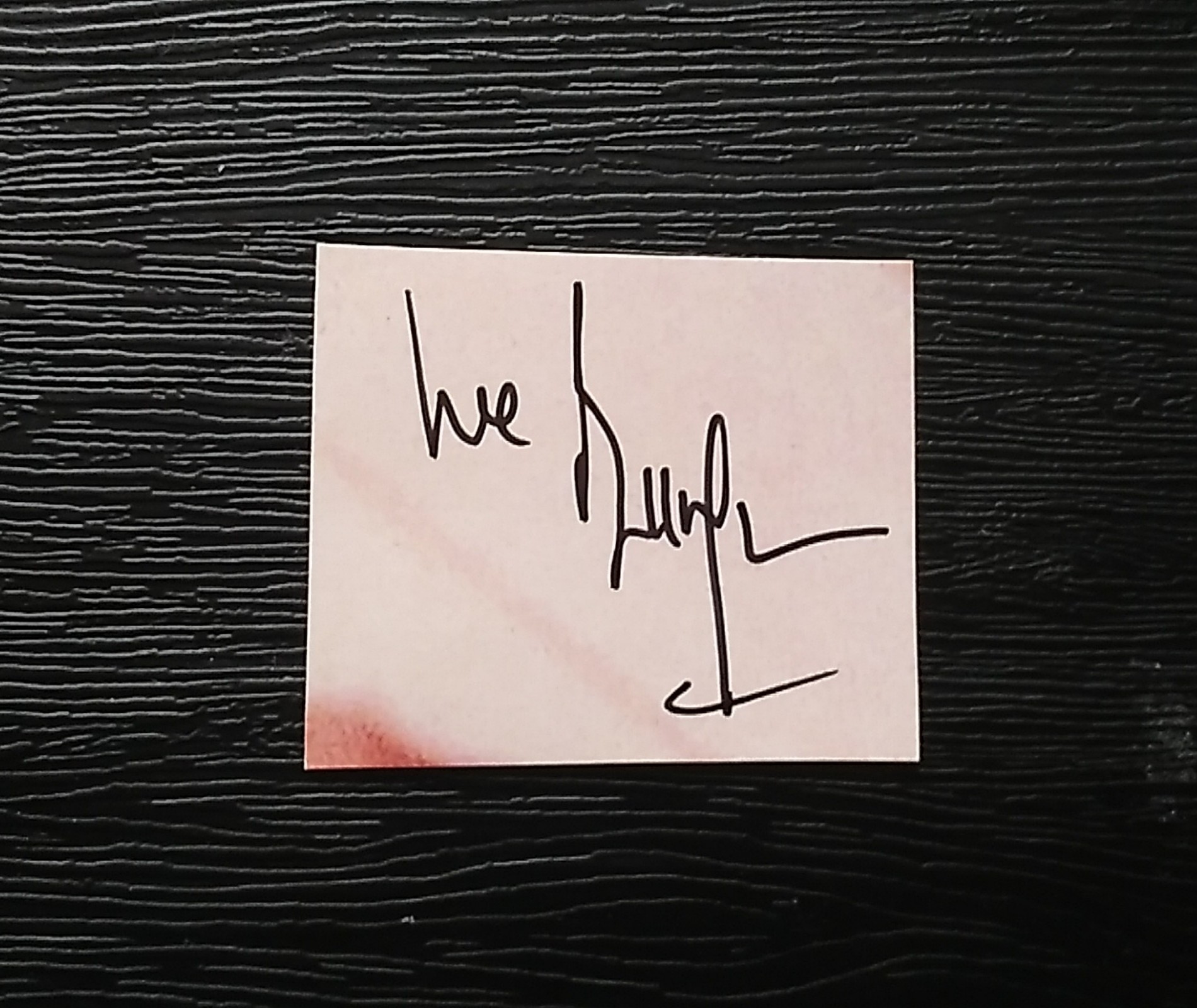 BILL WYMAN ROLLING STONES AUTOGRAPHED SIGNED 2X2 CUT AUTOGRAPH FREE SHIPPING