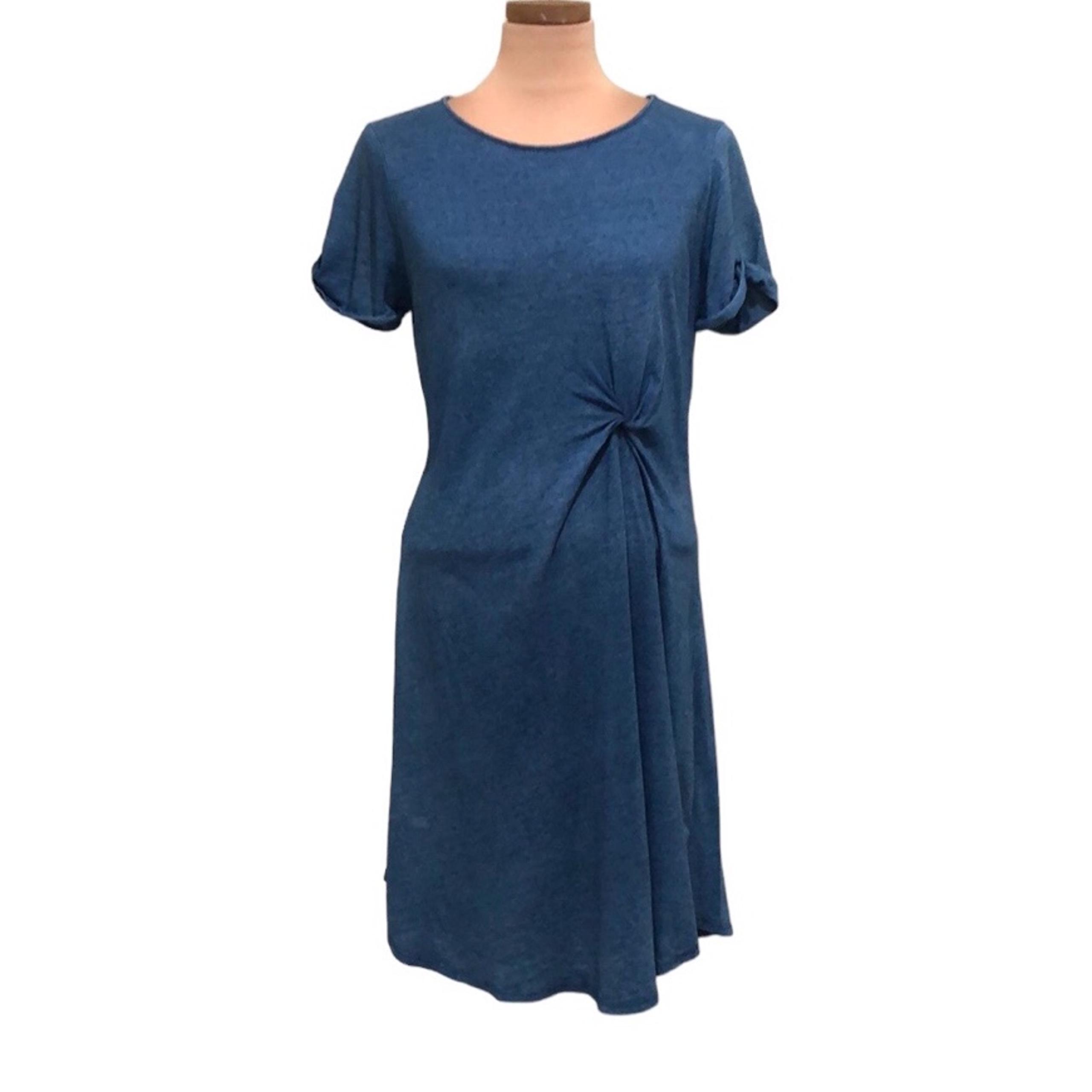Anthropologie Holding Horses Paula Knit Tee Dress Size Small Heathered Blue