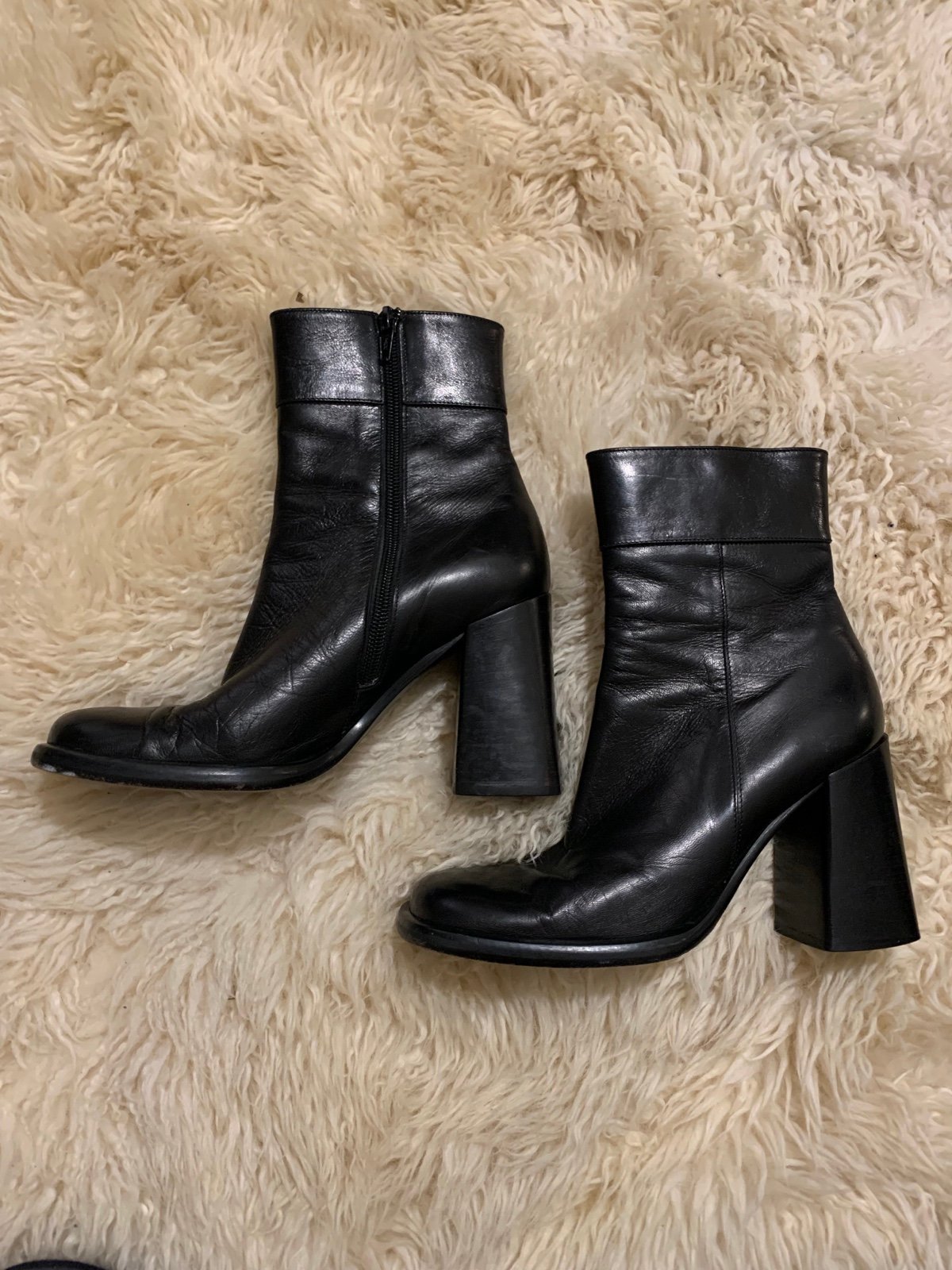 Via Spiga Vero Cuoio Black Leather Ankle Boots