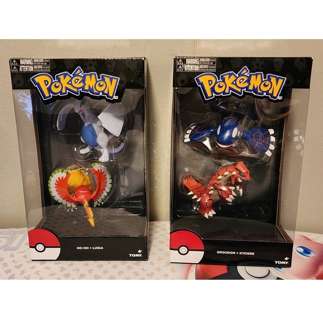 TOMY Pokemon Legendary 4-Inch Figures 2 Pack / Ho-Oh & Lugia + Groudon & Kyogre