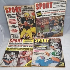 4 x 1967 Sport Magazines Bart Starr Johnny Unitas Don Meredith Joe Namath