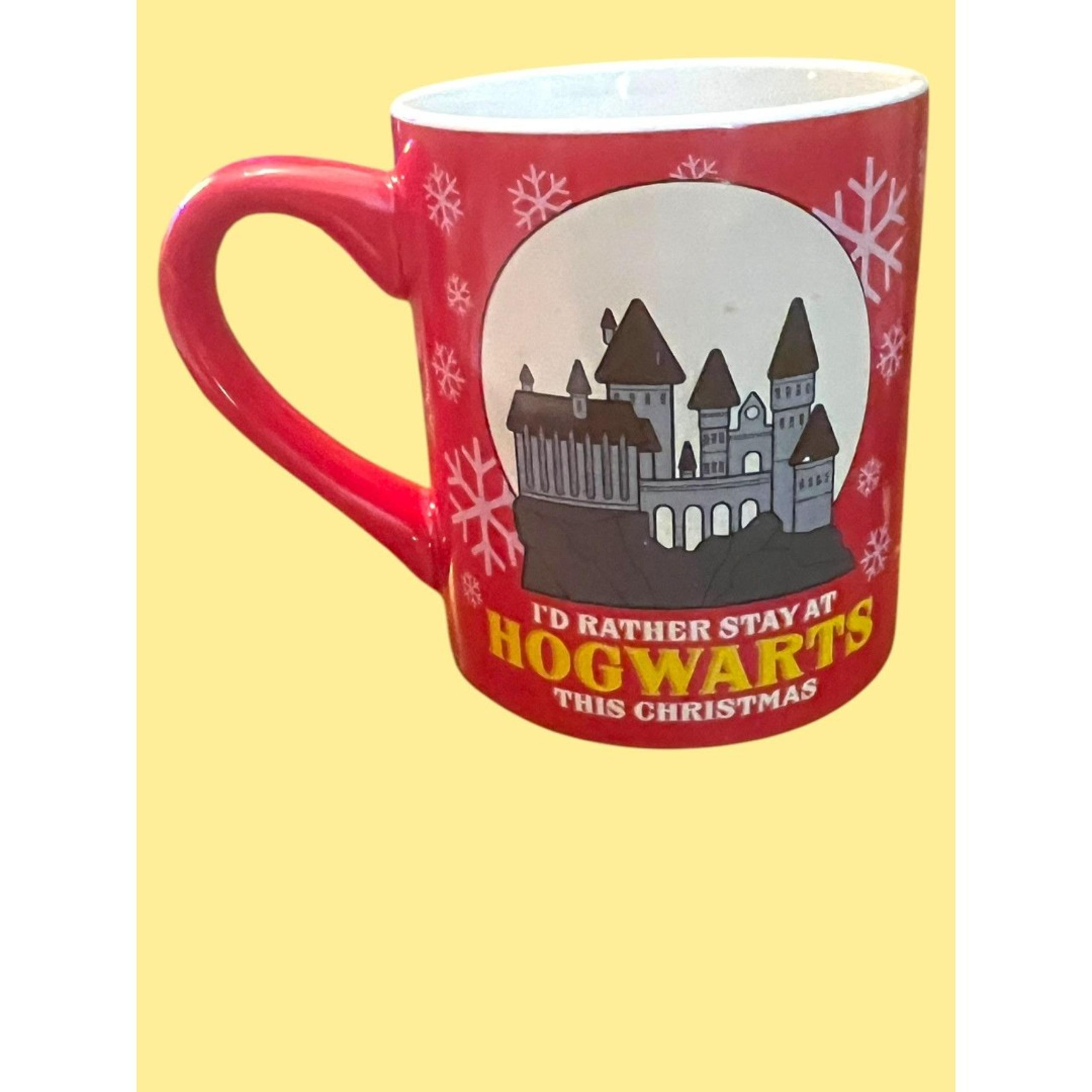 Harry Potter I’d Rather Stay At Hogwarts Christmas Coffee Mug Collectible Movie