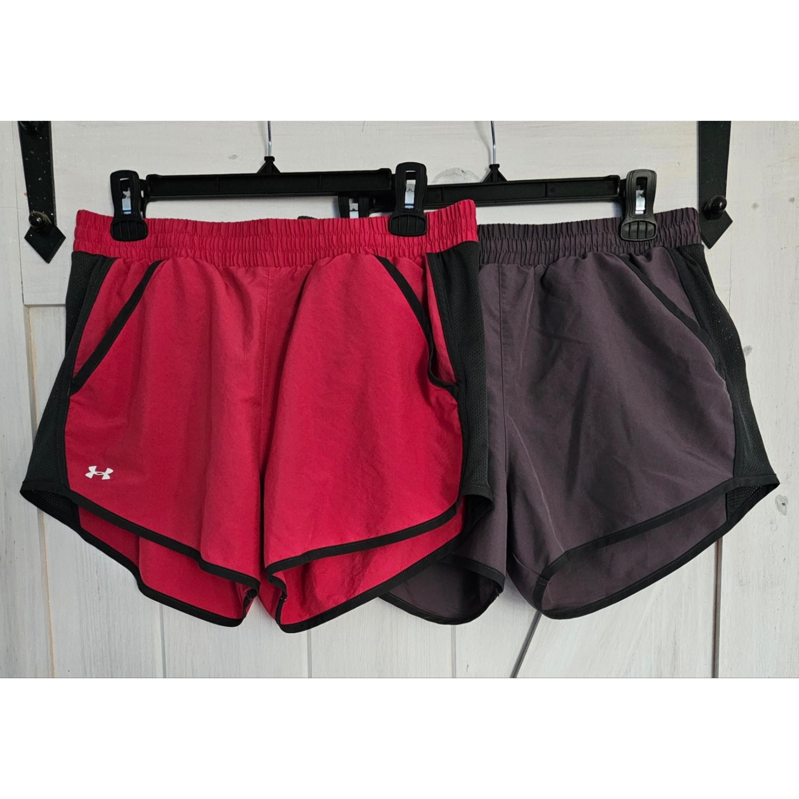 Under Armour Women's UA HeatGear Athletic Running Shorts Medium Set of 2