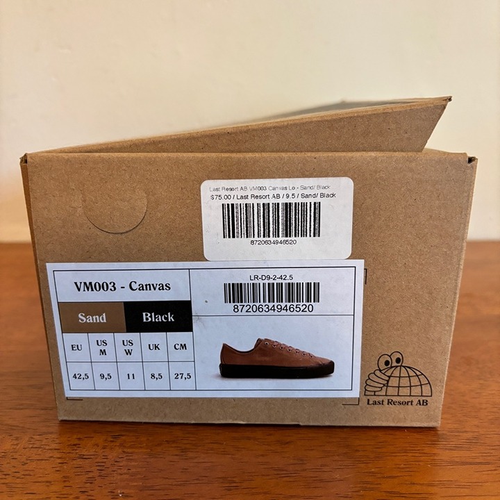 Last Resort AB VM003 Canvas Lo - Sand/Black - 9.5M/11W