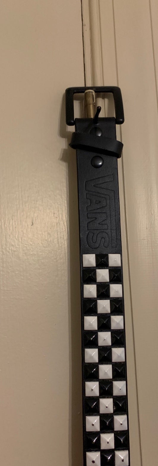 Vans Black and White Checker Studded Belt size Medium