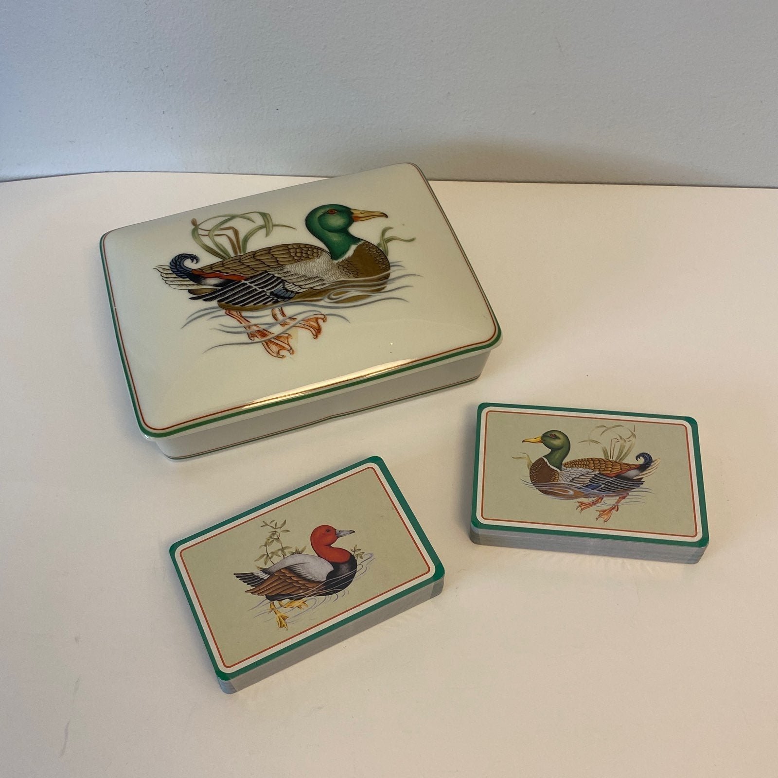 Fitz and Floyd Game of Cards Porcelain Box