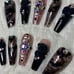 Black Rose Press On Nails