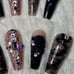 Black Rose Press On Nails