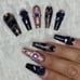 Black Rose Press On Nails