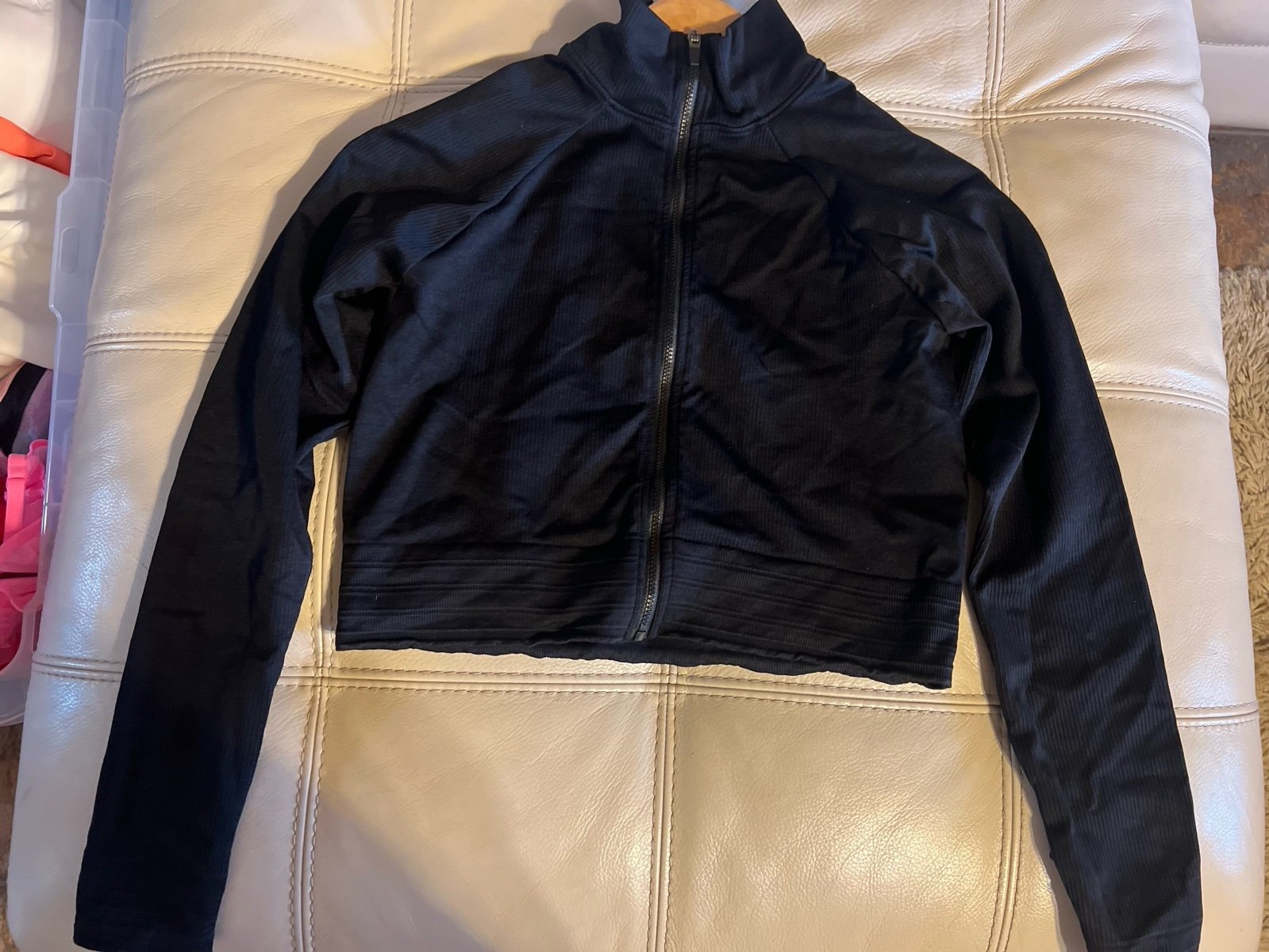 Fabletics Black Cropped Sports Jacket