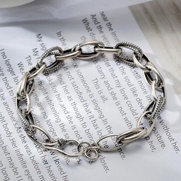 *NEW 925 Silver Link Chain Bracelet