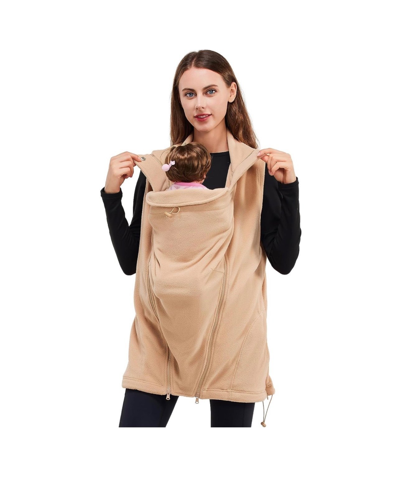 NEW Fleece Zip Up Maternity/Baby Carrier Vest